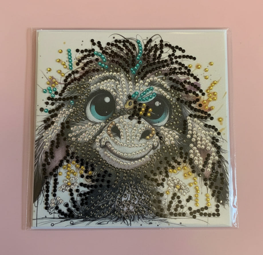 Happy Donkey Sparkle Greeting Card