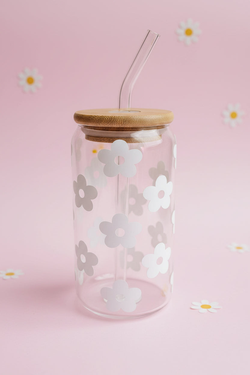 Daisy Dream Glass Tumbler