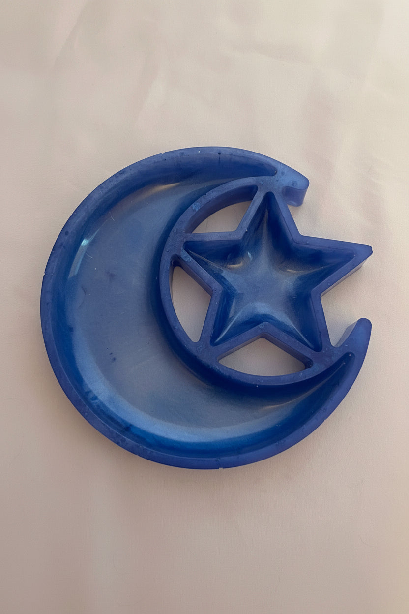 Celestial Moon & Star Trinket Tray | Resin Jewellery Dish | Available in Multiple Colours