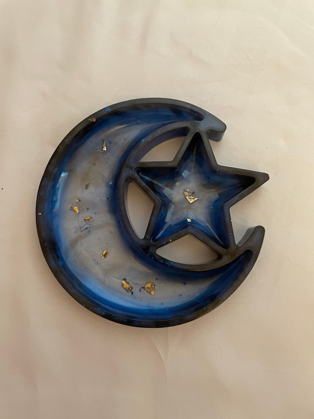 Celestial Moon & Star Trinket Tray | Resin Jewellery Dish | Available in Multiple Colours